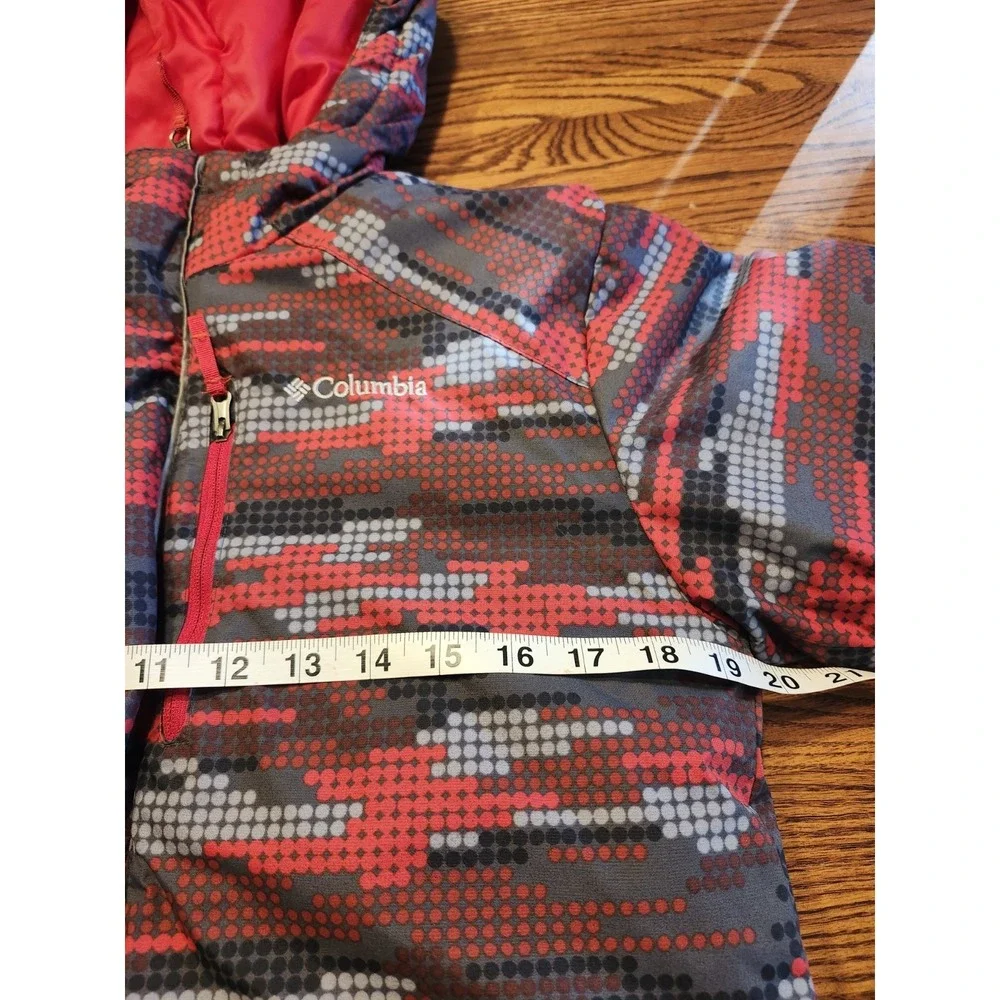 Columbia Jacket Youth‎ Large Boys Lightning Lift Hooded Winter Ski Coat Red